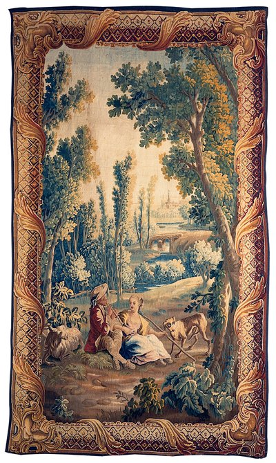 Arazzo Pastorale di Luigi XV Aubusson da French School