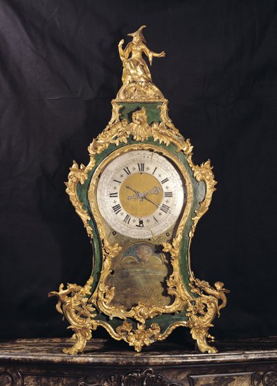 Orologio in stile Luigi XV sormontato da un uomo cinese da French School