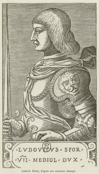 Ludovico Sforza (incisione) da French School