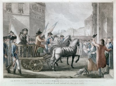 Maria Antonietta condotta alla ghigliottina, 16 ottobre da French School