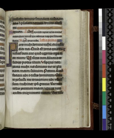 MS 300 f.251r, dal Salterio e Ore di Isabella di Francia, Parigi, c.1265-70 (penna e inchiostro e tempera su pergamena) da French School