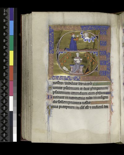 MS 300 f.89v, Davide prega Dio da French School