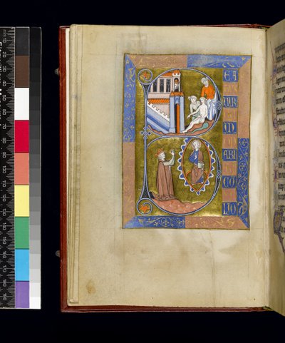 Folio dal Salterio e Ore di Isabella di Francia, Parigi, c.1265-70 da French School