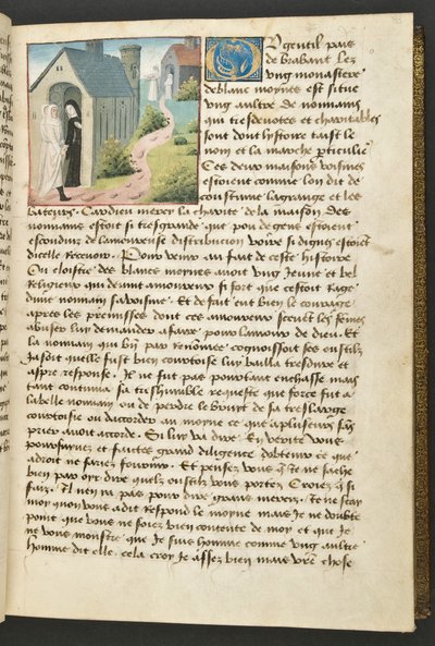 Pagina da Cent Nouvelles Nouvelles, c.1461-62 da French School