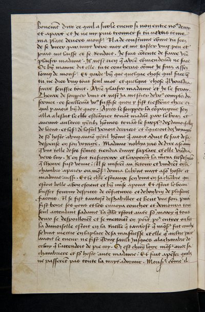 Pagina da Cent Nouvelles Nouvelles, c.1461-62 da French School