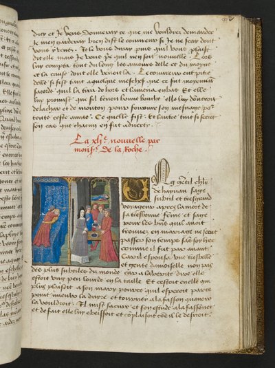 Pagina da Cent Nouvelles Nouvelles, c.1461-62 da French School