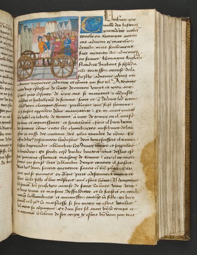 Pagina da Cent Nouvelles Nouvelles, c.1461-62 da French School