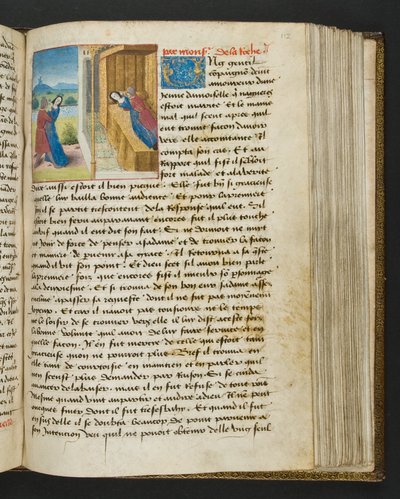 Pagina da Cent Nouvelles Nouvelles, c.1461-62 da French School