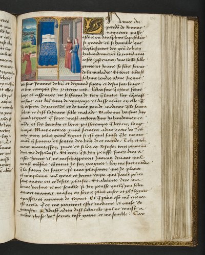 Pagina da Cent Nouvelles Nouvelles, c.1461-62 da French School