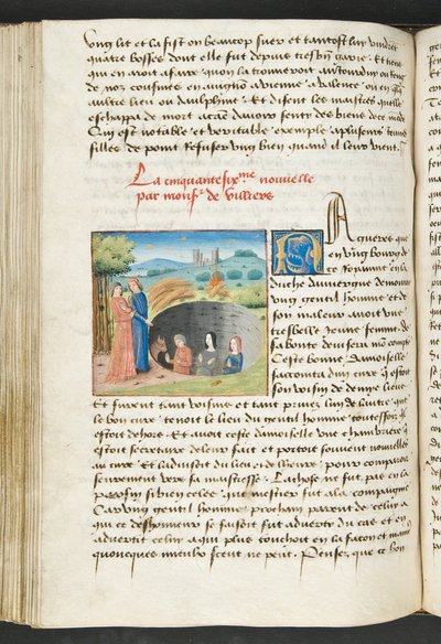 Pagina da Cent Nouvelles Nouvelles, c.1461-62 da French School