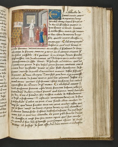 Pagina da Cent Nouvelles Nouvelles, c.1461-62 da French School