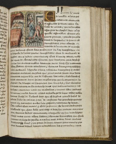 Pagina da Cent Nouvelles Nouvelles, c.1461-62 da French School