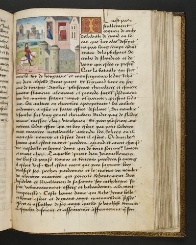 Pagina da Cent Nouvelles Nouvelles, c.1461-62 da French School