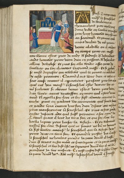 Pagina da Cent Nouvelles Nouvelles, c.1461-62 da French School