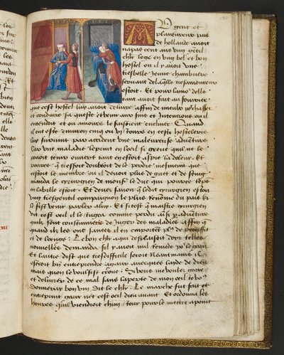Pagina da Cent Nouvelles Nouvelles, c.1461-62 da French School