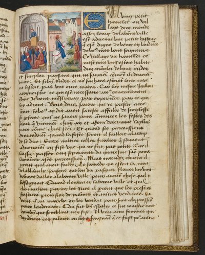 Pagina da Cent Nouvelles Nouvelles, c.1461-62 da French School