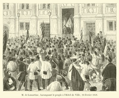 M de Lamartine, arringando il popolo all
