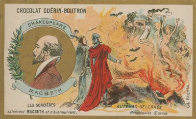 Macbeth, carta commerciale Chocolat Guerin-Boutron da French School