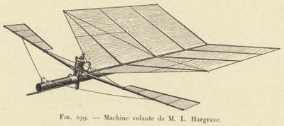 Macchina volante di M L Hargrave da French School