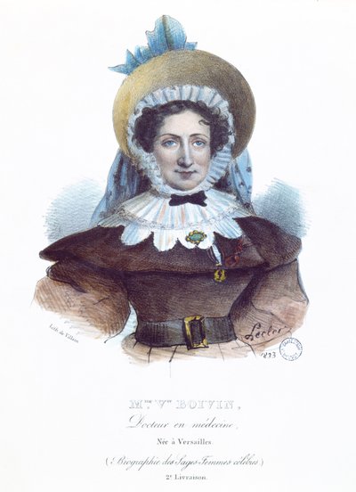 Madame Boivin da un libro sulle donne famose da French School
