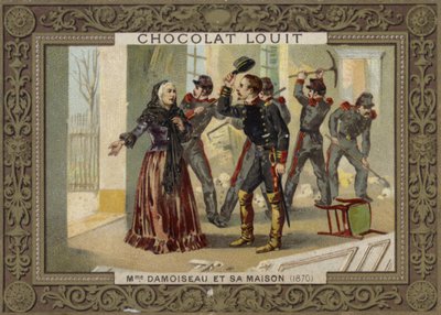 Madame Damoiseau e la sua casa, 1870 da French School