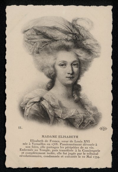 Madame Elisabeth, sorella del Re Luigi XVI da French School