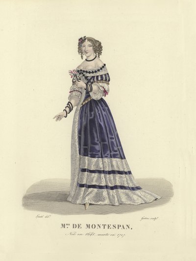 Madame de Montespan, amante del re Luigi XIV di Francia da French School