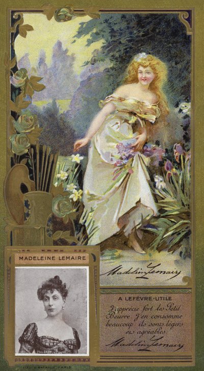 Madeleine Lemaire, pittrice francese (cromolito) da French School