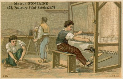 Carta commerciale Maison Fontaine, tessitura da French School