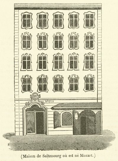 Casa di Salisburgo dove è nato Mozart da French School