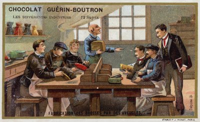 Fabbricazione di spazzole da parte dei ciechi da French School