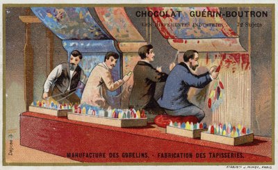 Fabbricazione di arazzi alla Manifattura dei Gobelins da French School