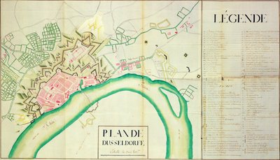 Mappa di Düsseldorf da French School