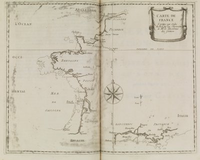 Mappa della Francia, c.1693 da French School