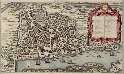 Mappa di Goa, da Histoire generale des voyages, 1750 da French School
