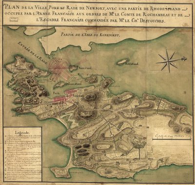 Mappa di Newport, Rhode Island da French School