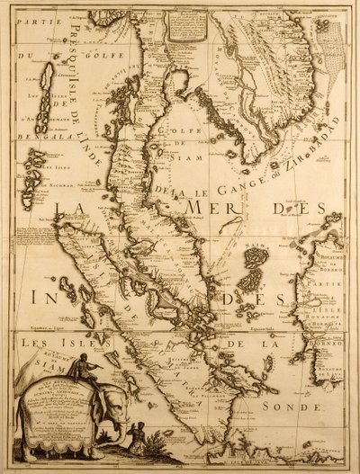 Mappa del Sud-Est Asiatico, 1687 da French School