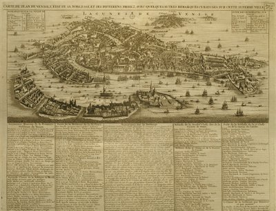 Mappa di Venezia, pubblicata da H. Chatelain ad Amsterdam, 1728 da French School