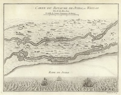 Mappa del Regno di Juida, o Whidah da French School