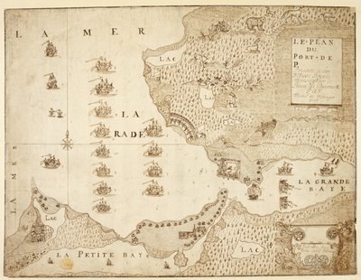 Mappa del porto di Placentia, Canada da French School