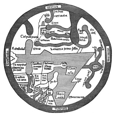 Mappa del mondo romano da French School