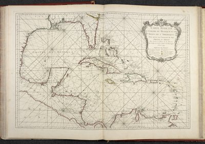 Mappa che mostra il Golfo del Messico, Carte réduite du golphe de Mexique et des isles de l