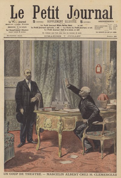 Marcelin Albert che incontra il primo ministro francese Georges Clemenceau da French School