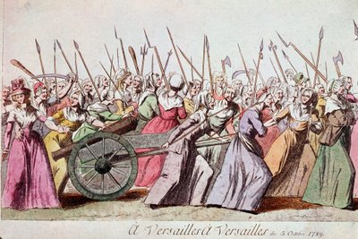 Marcia delle donne su Versailles, Parigi, 5 ottobre 1789 (incisione) da French School