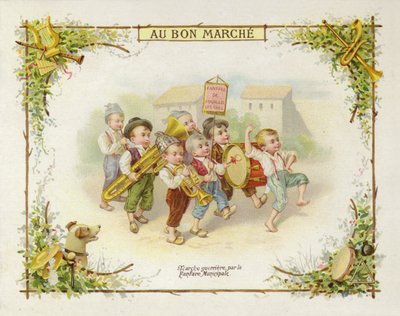 Banda di bambini in marcia da French School