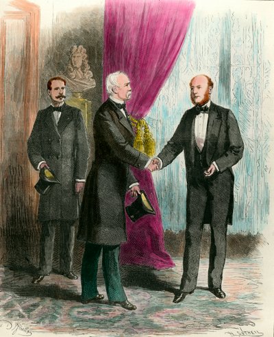 Il maresciallo Mac Mahon (1808-1898) visita il nuovo presidente della repubblica Jules Grévy (1807-1891) dopo l