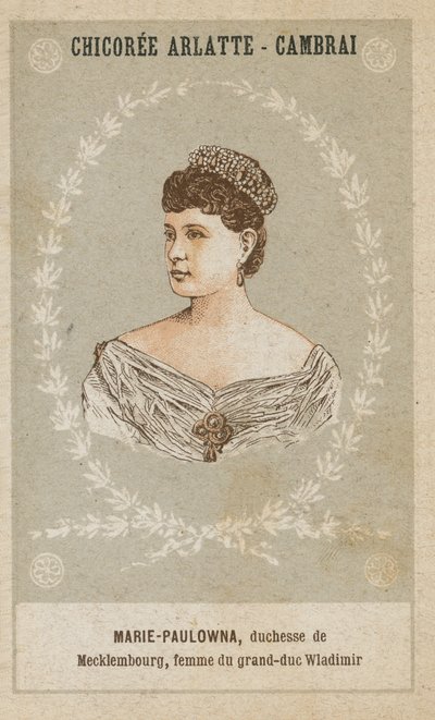 Maria Pavlovna, duchessa di Meclemburgo, moglie del granduca Wladimir da French School