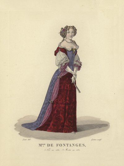 Marie Angelique de Scorailles, Duchessa di Fontanges, amante del re Luigi XIV di Francia da French School