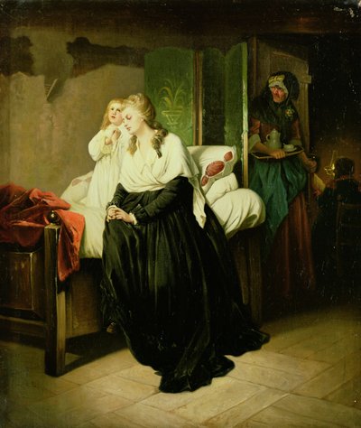 Maria Antonietta in partenza per la sua esecuzione (uno di una coppia) da French School