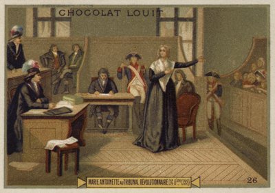 Maria Antonietta davanti al Tribunale Rivoluzionario, Rivoluzione Francese, 14 ottobre 1793 da French School